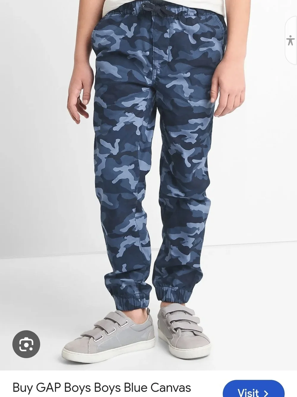 GAP Kids' Blue Camo Jogger Pants